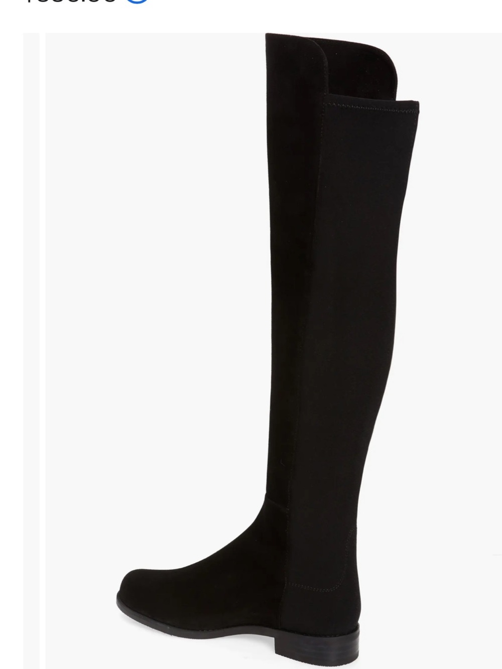 Stuart Weitzman Black Suede 5050 Over-the-Knee OTK Boots Size 8.5